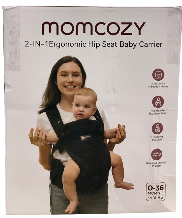 Shop Momcozy 2-in-1 Baby Carrier with Hip Seat, Black at GoodBuy Gear