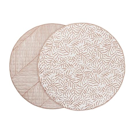 Shop Toddlekind Luxe Organic Cotton Reversible Playmat The Snuggle Mat, Leaves Sea Shell at GoodBuy Gear