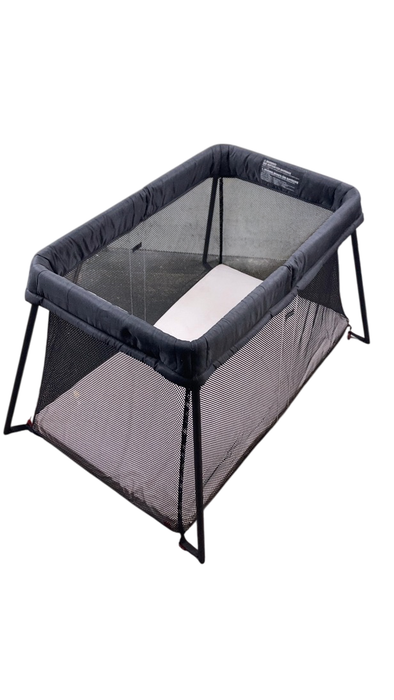 Shop BabyBjorn Travel Crib Light Bundle with Fitted Sheet, Black at GoodBuy Gear