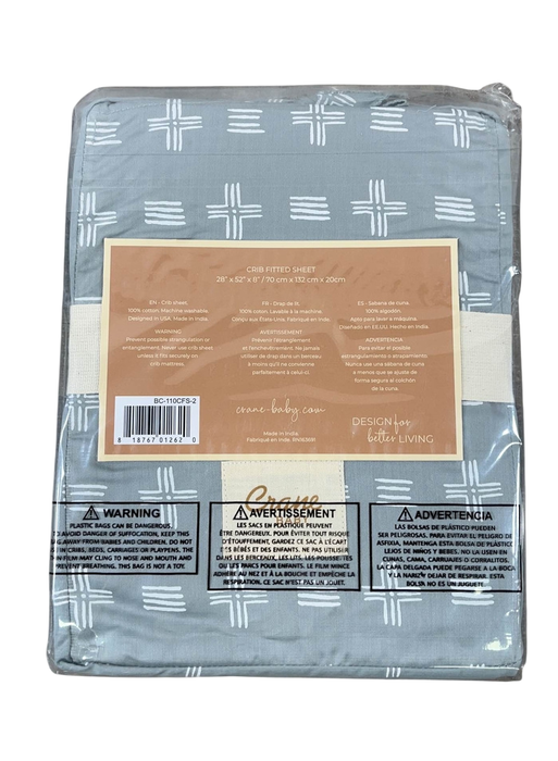 Shop Crane Baby Crib Fitted Sheet, Ezra River Dash at GoodBuy Gear
