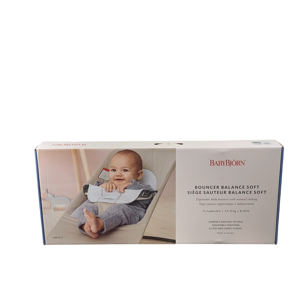 BabyBjorn Bouncer Balance, Dark Gray Frame, Light Gray 3D Jersey