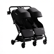 Shop Mompush Lithe Double Stroller, 2026, Black at GoodBuy Gear
