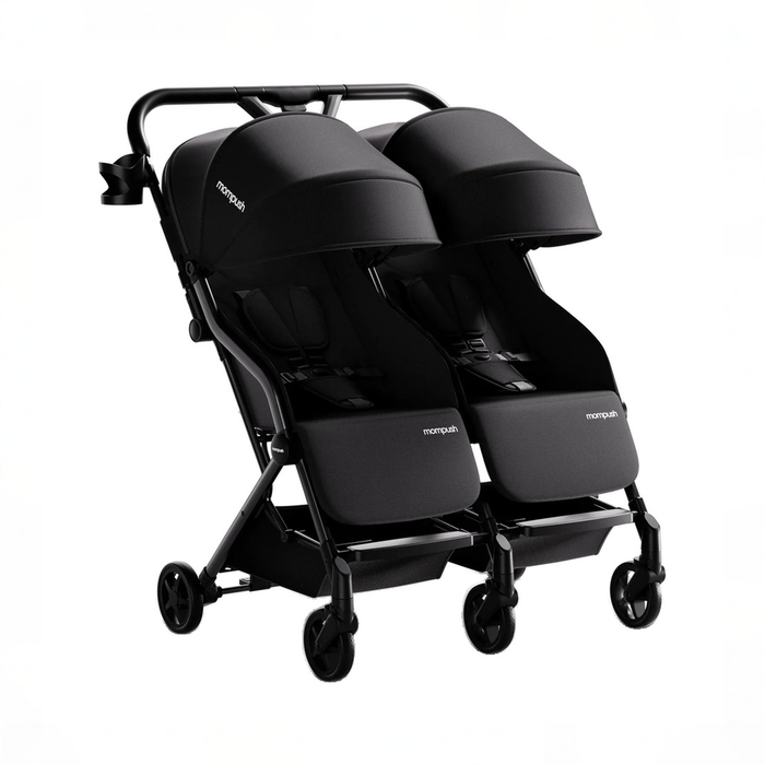 Shop Mompush Lithe Double Stroller, 2026, Black at GoodBuy Gear
