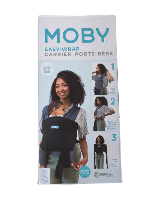 used Moby Easy Wrap, Charcoal/Black