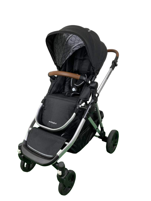 secondhand Mockingbird Single to Double 2.0 Stroller, 2023, Silver with Penny Leather, Windowpane, Black