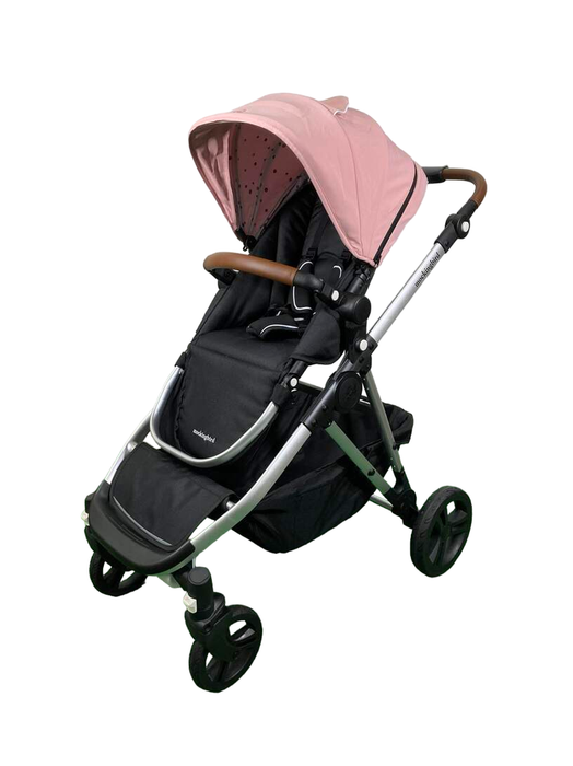 Mockingbird Single to Double Stroller, Bloom, Watercolor Drops, Silver With Penny Leather, 2024