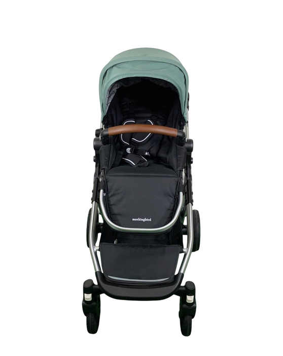Shop Mockingbird Single to Double 2.0 Stroller, 2024, Sage, Silver With Penny Leather, Windowpane at GoodBuy Gear