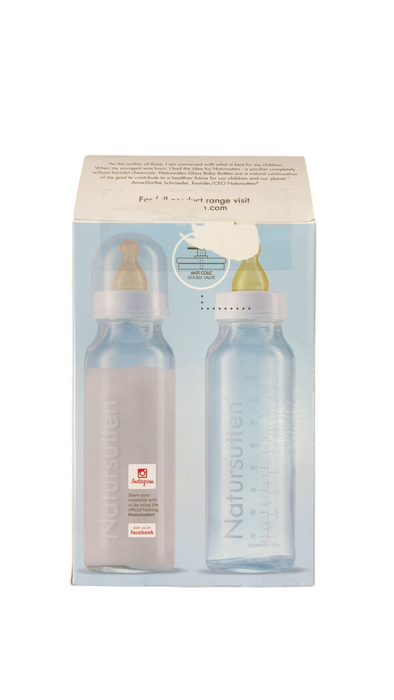 Shop Natursutten 2-pack Glass Baby Bottles, 8oz at GoodBuy Gear