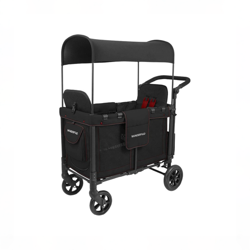 Shop Wonderfold W2 Original Multifunctional Double Stroller Wagon, 2024, Special Edition (Red Stiching) at GoodBuy Gear