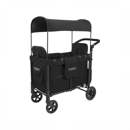 Shop Wonderfold W2 Multifunctional Double Stroller Wagon, 2026, Black, Plus Model at GoodBuy Gear
