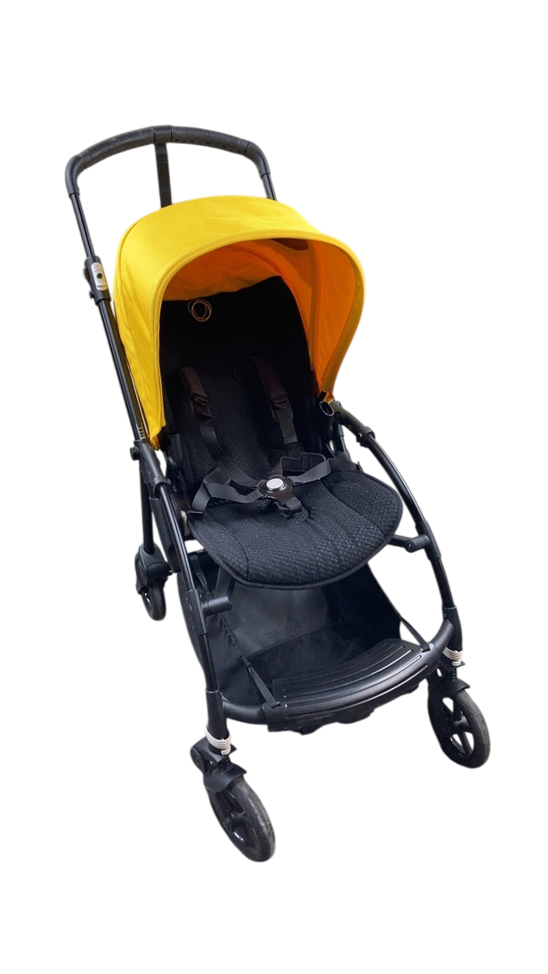 Bugaboo Bee Stroller, 2020, Black, Black, Lemon Yellow