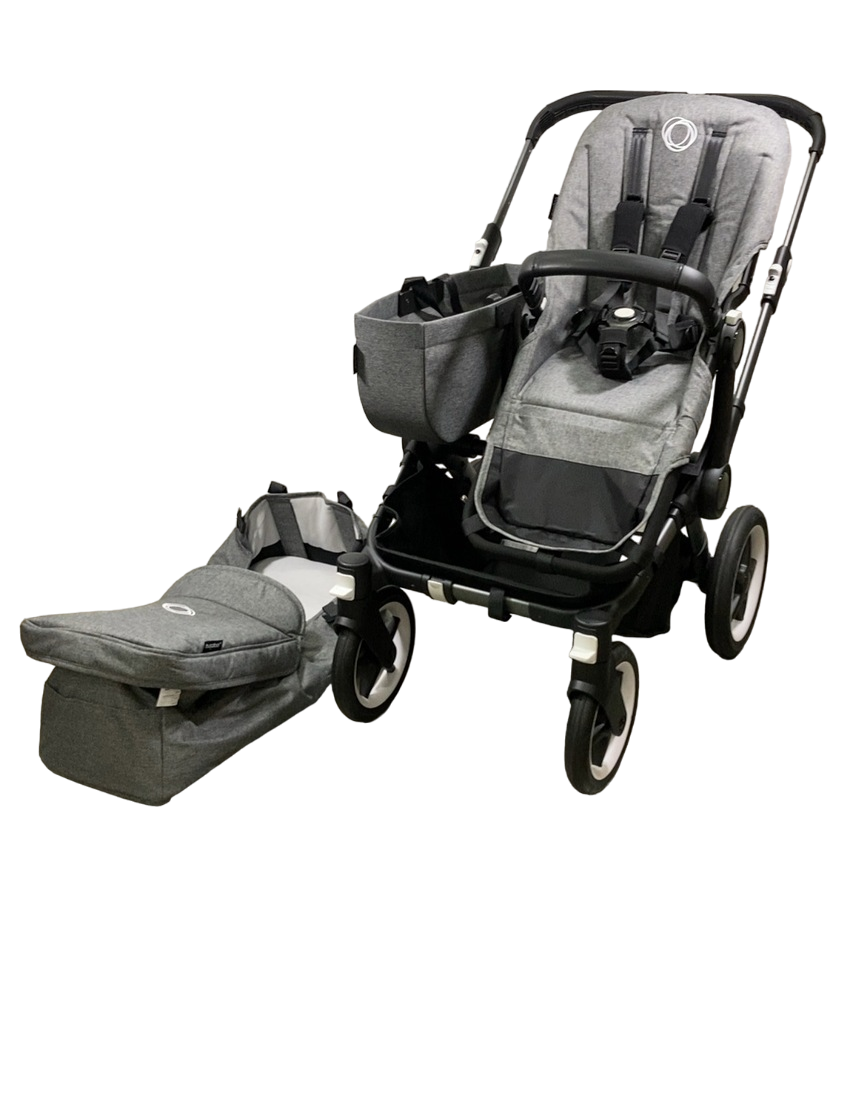 bugaboo donkey classic grey melange Bugaboo Donkey 5 Stroller Mono, without Canopy, Grey Melange, Graphite
