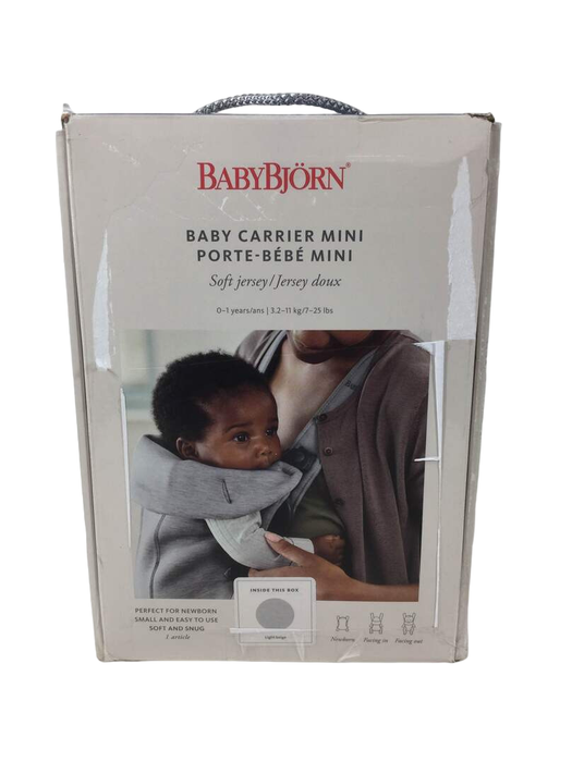 BabyBjorn Baby Carrier Mini, Light Beige 3D Jersey