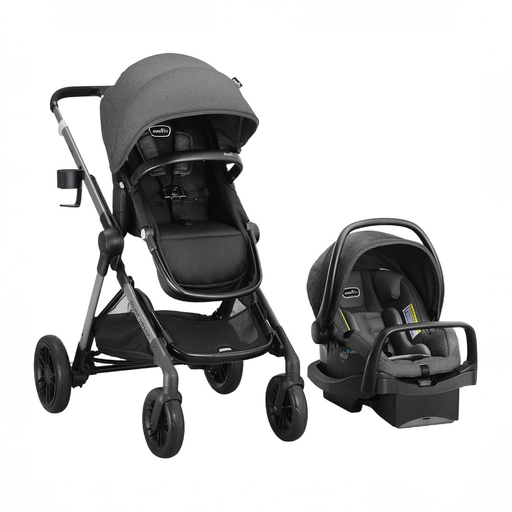 Shop Evenflo Pivot Xpand Travel System with LiteMax Infant Car Seat, 2024, Sabino Gray at GoodBuy Gear