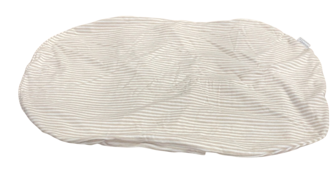 Shop Snuggle Me Organic Cover for Sensory Infant Lounger, Beige and White Striped at GoodBuy Gear