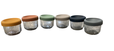 Shop Beaba 6 Pack Glass Baby Food Jars with Silicone Lids, 5 oz, Sunrise at GoodBuy Gear