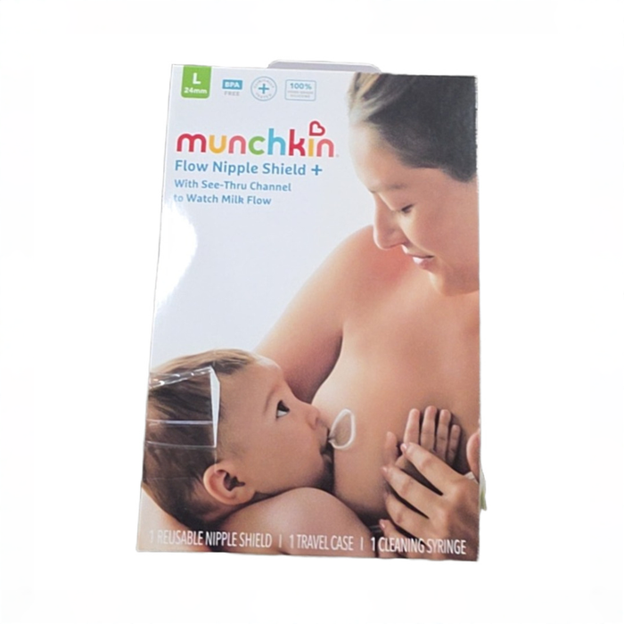Shop Munchkin Flow Nipple Shield + with See-Thru Channel, 24mm at GoodBuy Gear