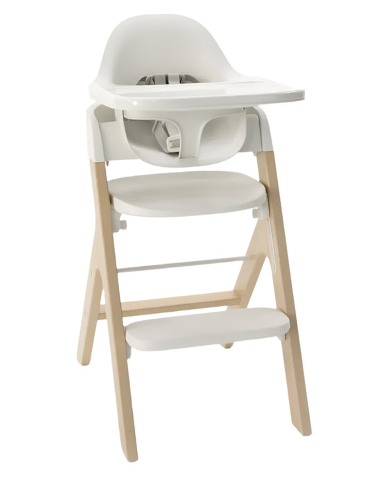 Mockingbird High Chair, Natural Beech, White