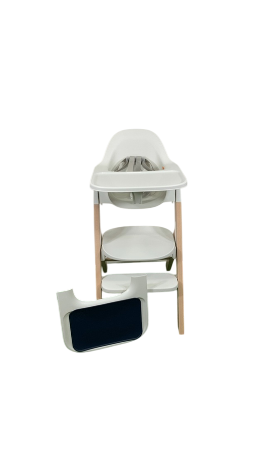 Shop Mockingbird High Chair, 2.0, Natural Beech, White at GoodBuy Gear