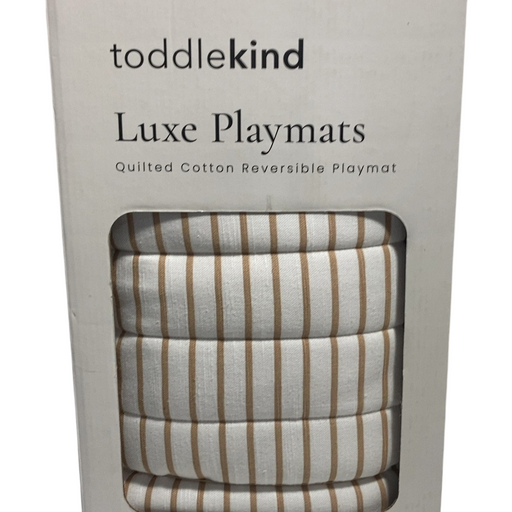 Shop Toddlekind Luxe Organic Cotton Reversible Playmat The Snuggle Mat, Stripes Sandstone at GoodBuy Gear