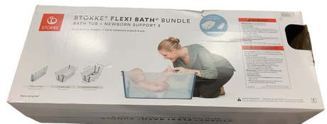 Shop Stokke Flexi Bath Bundle Pack, Regular, Transparent Ocean Blue at GoodBuy Gear