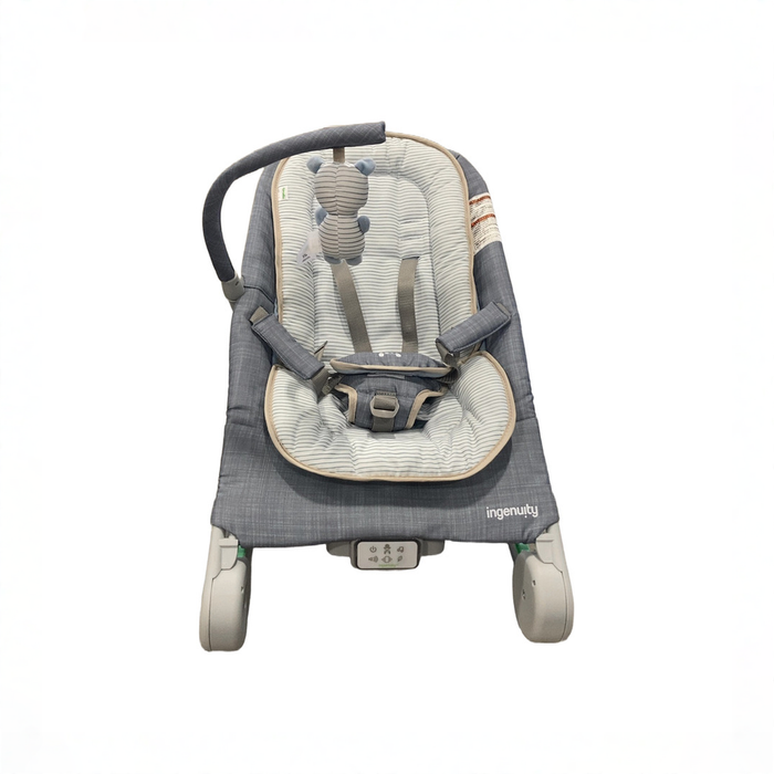 Shop Ingenuity Happy Belly Rock-to-Bounce Massage Seat, Chambray at GoodBuy Gear