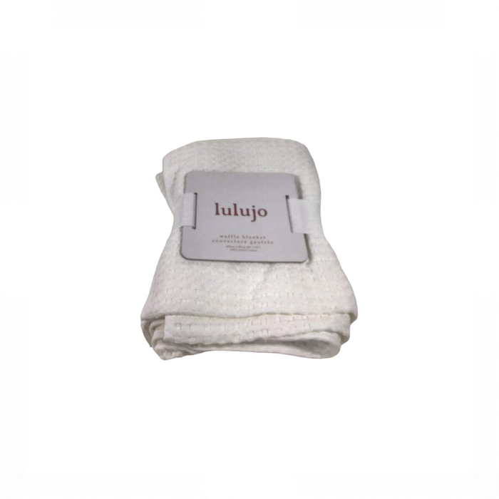 Shop Lulujo Waffle Blanket, Vanilla at GoodBuy Gear