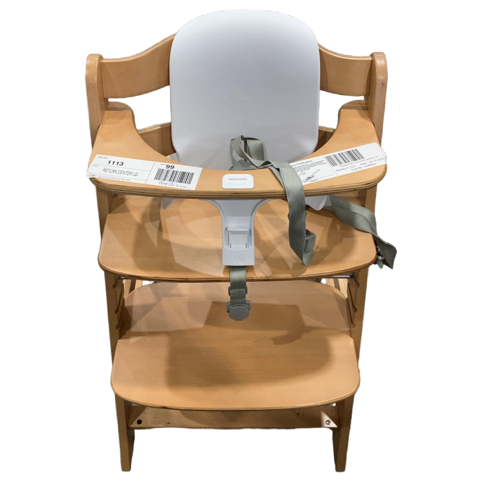Shop Hauck Alpha+ Adjustable Wooden High Chair Set, Natural, White Set, Without Cushion at GoodBuy Gear