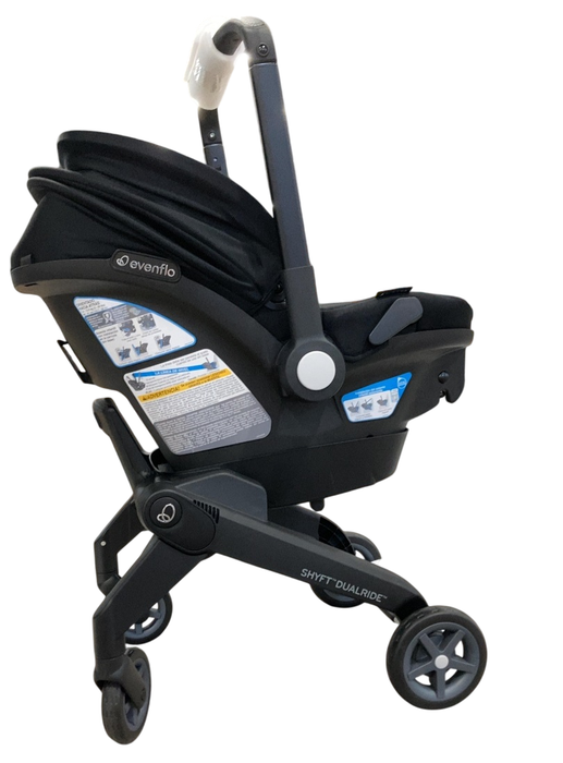 Shop Evenflo Gold Shyft Dual Ride Infant Car Seat Stroller Combo, Onyx, 2024, with Carryall Storage and Extended Canopy at GoodBuy Gear