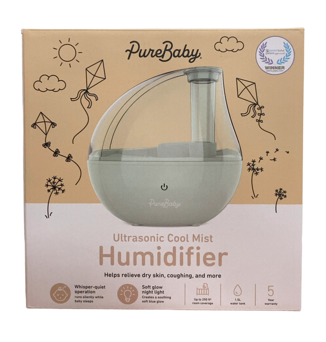 Shop Pure Enrichment PureBaby Ultrasonic Cool Mist Humidifier, Silver at GoodBuy Gear