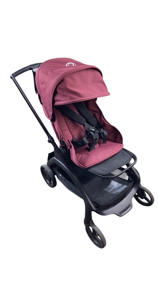 Shop Bugaboo Dragonfly Bassinet and Seat Stroller, 2024, Black, Dark Cherry, Dark Cherry at GoodBuy Gear