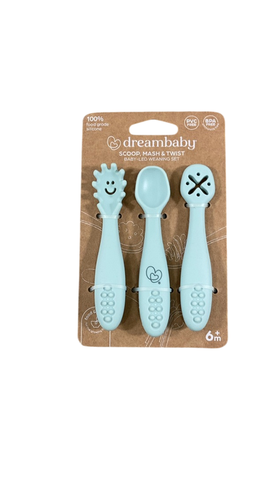 Shop Dreambaby Scoop Mash & Twist Silicone 3 Piece Cutlery Set at GoodBuy Gear
