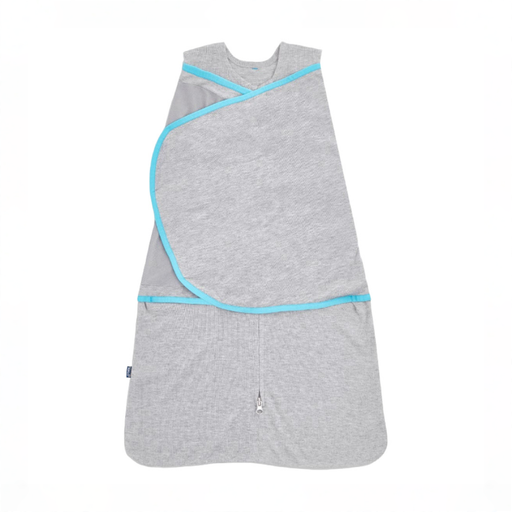 Shop Halo Ideal Temp Swaddle, Grey/Aqua, Small at GoodBuy Gear