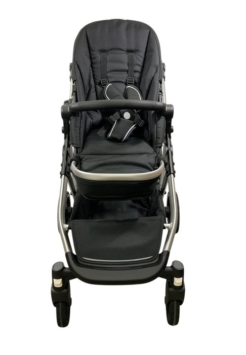 Shop Mockingbird Single to Double 2.0 Stroller, 2024, No Canopy, No Canopy, Silver With Black Leather at GoodBuy Gear
