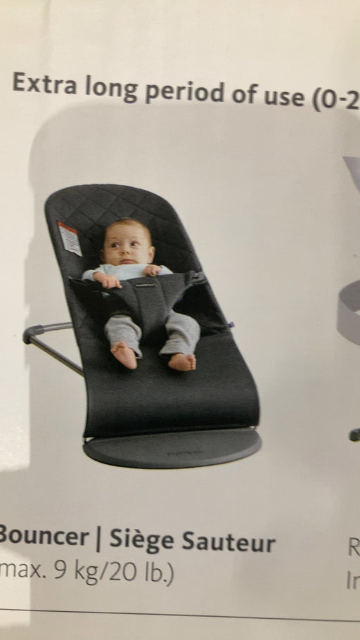 Shop BabyBjorn Bouncer Bliss, Dark Gray Frame, Anthracite Cotton Classic Quilt at GoodBuy Gear