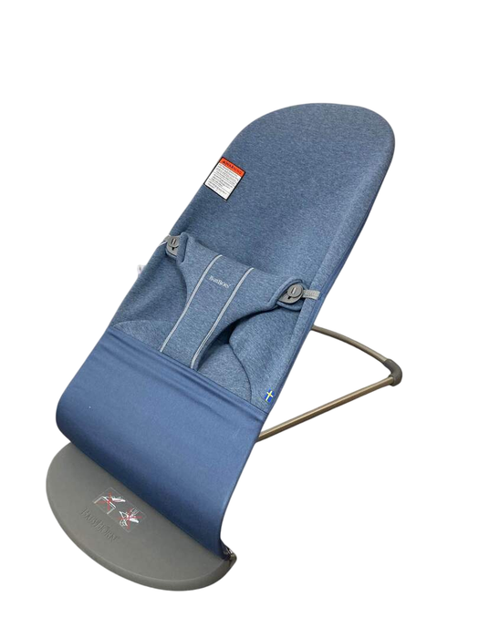 Shop BabyBjorn Bouncer Bliss, Dove Blue 3D Jersey, Dark Gray Frame at GoodBuy Gear