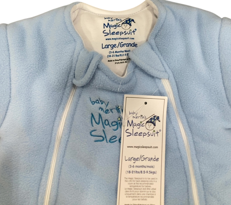Shop Baby Merlin's Magic Sleepsuit, Blue, Fleece, Large 6-9 Months at GoodBuy Gear