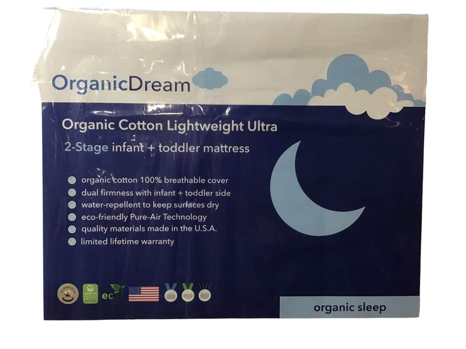 Shop Organic Dream Organic Cotton 2-Stage Lightweight Ultra Crib Mattress Mini at GoodBuy Gear