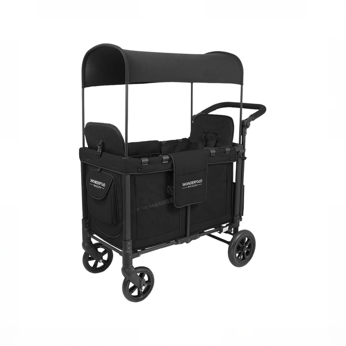 Shop Wonderfold W2 Multifunctional Double Stroller Wagon, 2025, Black, Plus Model at GoodBuy Gear