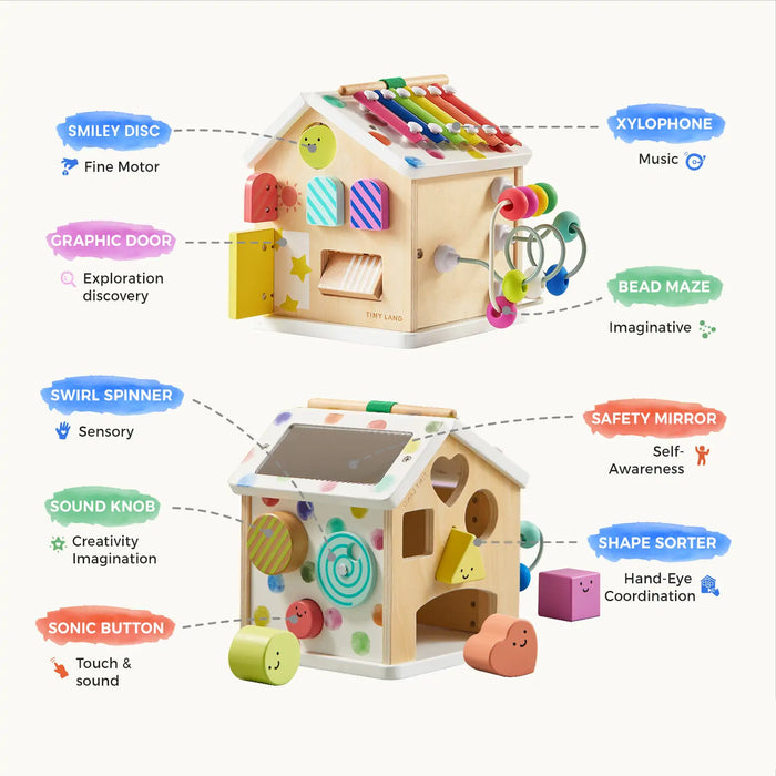 Tiny Land Cottage Activity Cube, Rainbow