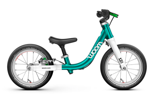 Shop Woom GO 1 Balance Bike, Metallic turquoise at GoodBuy Gear