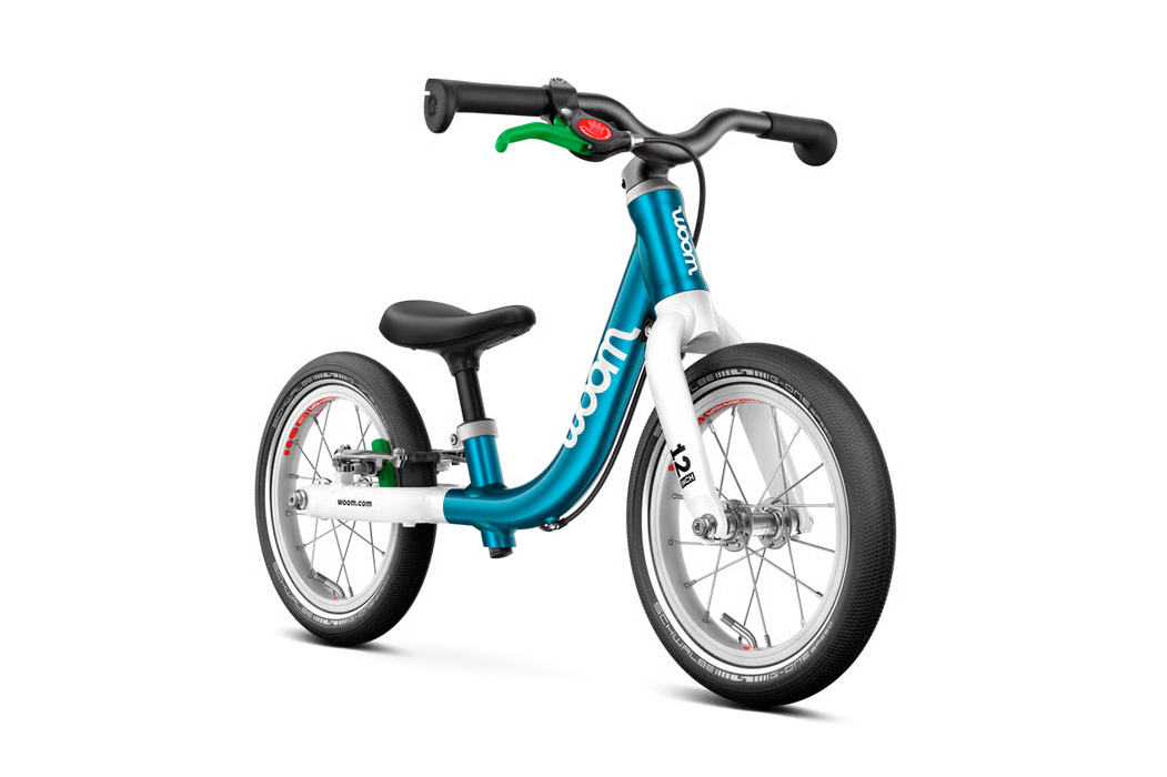 Shop Woom GO 1 Plus Balance Bike, Metallic Blue at GoodBuy Gear