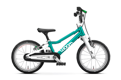 Shop Woom GO 2 Bike- 14”, Metallic turquoise at GoodBuy Gear