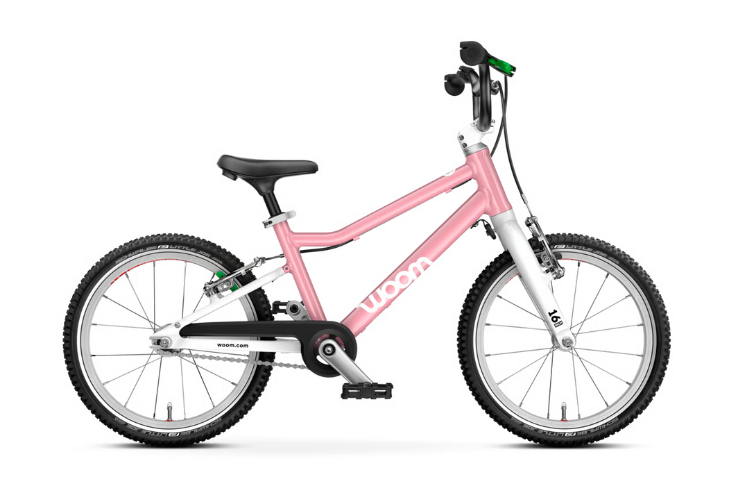 Shop Woom GO 3 Bike "16, Powder Pink, Base Model at GoodBuy Gear