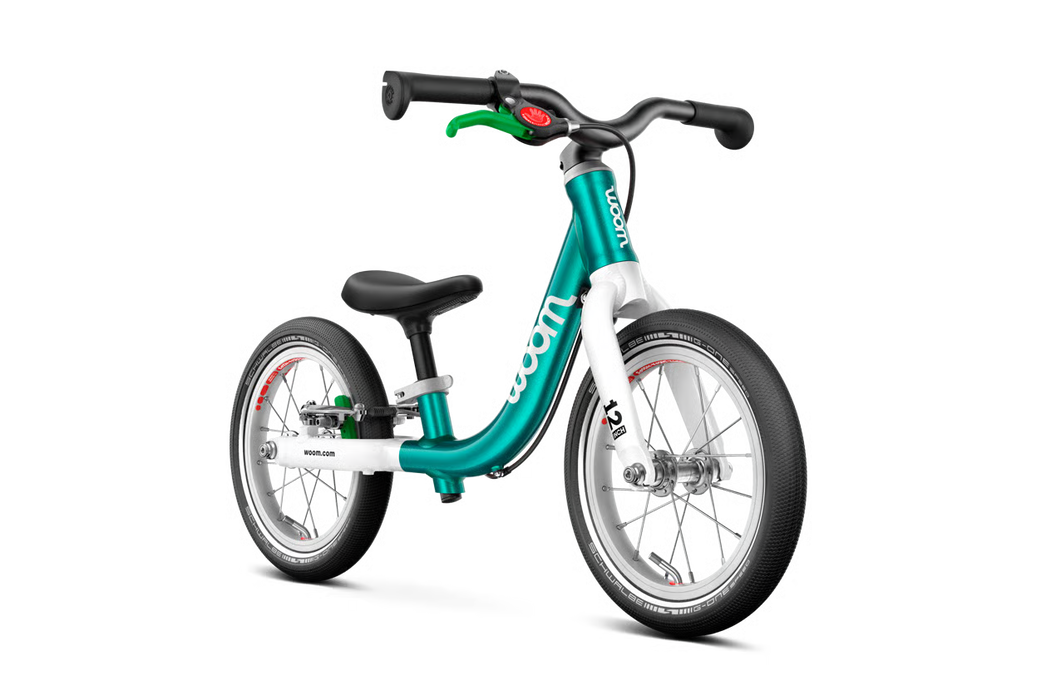 Shop Woom GO 1 Balance Bike, Metallic turquoise at GoodBuy Gear