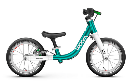 Shop Woom GO 1 Balance Bike, Metallic turquoise at GoodBuy Gear