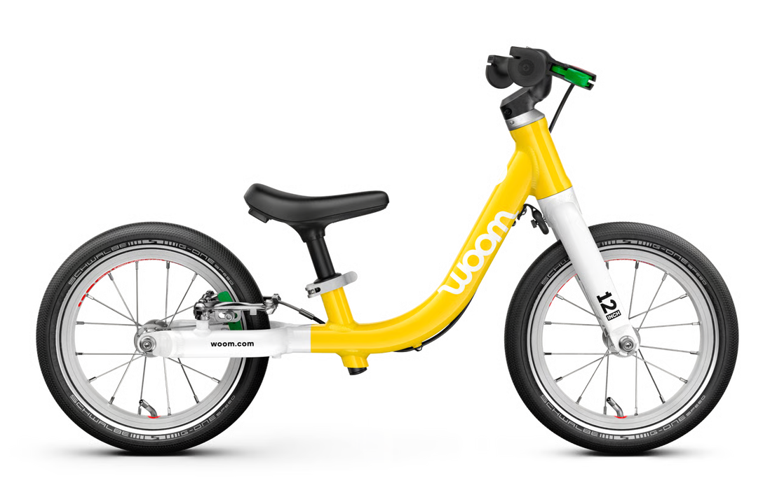 Woom GO 1 Balance Bike, Vibrant yellow