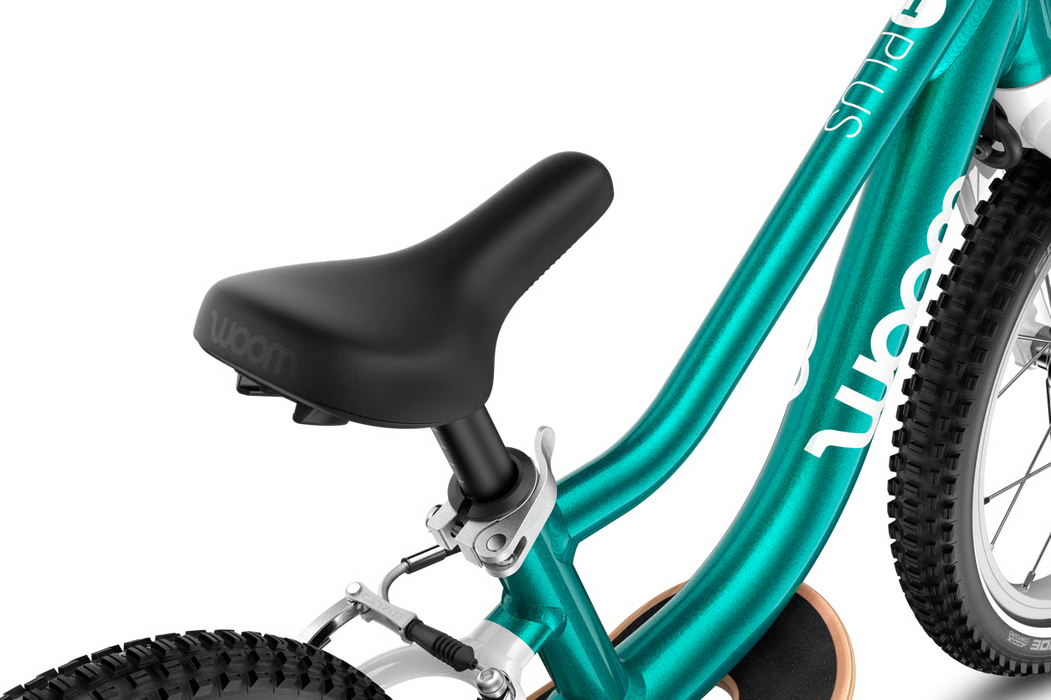 Shop Woom GO 1 Plus Balance Bike, Metalic turquoise at GoodBuy Gear