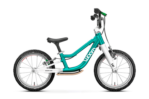 Shop Woom GO 1 Plus Balance Bike, Metalic turquoise at GoodBuy Gear