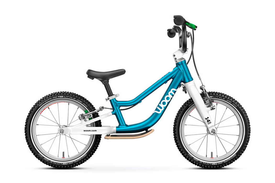 Shop Woom GO 1 Plus Balance Bike, Metallic Blue at GoodBuy Gear